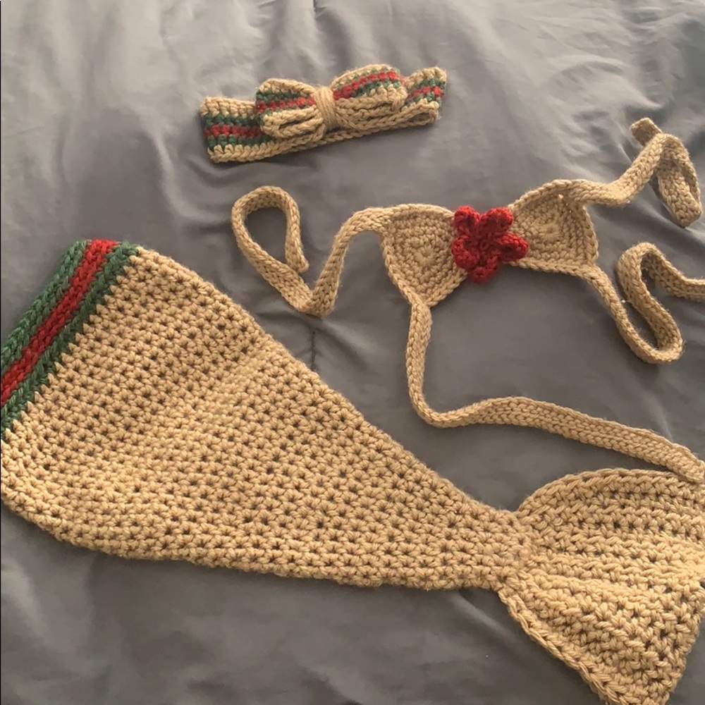 3pc infant crochet set